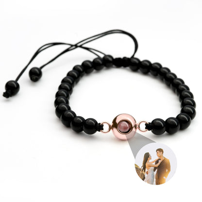 Personalized Pearl Photo Bracelet