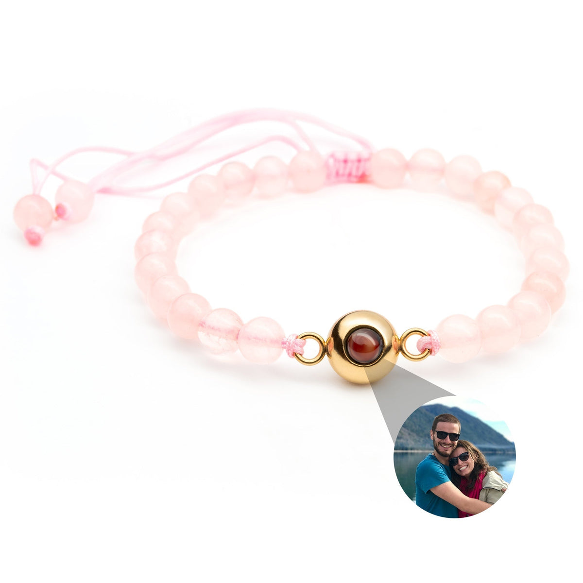 Personalized Pearl Photo Bracelet