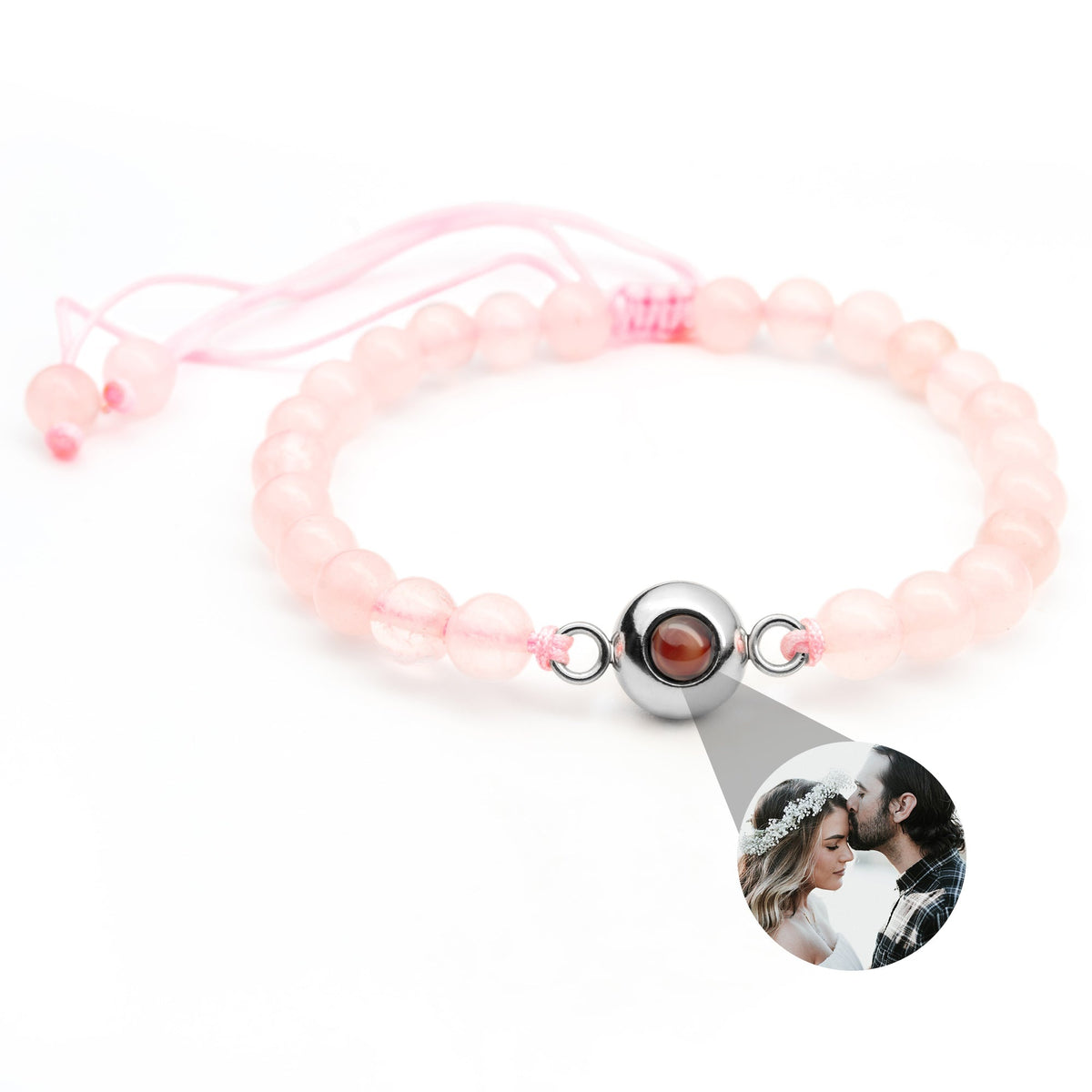 Personalized Pearl Photo Bracelet