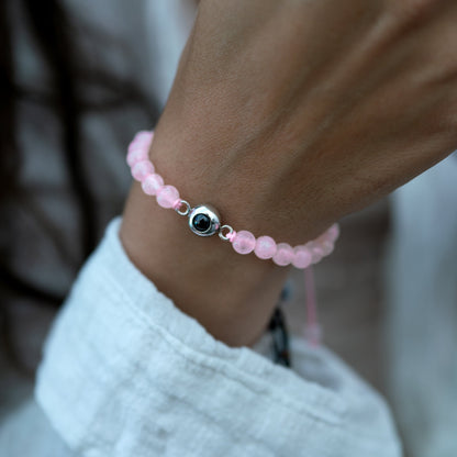 Personalized Pearl Photo Bracelet