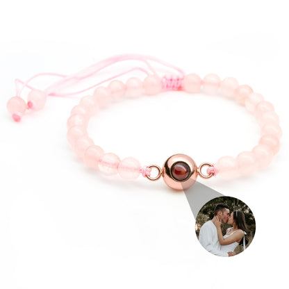 Personalized Pearl Photo Bracelet