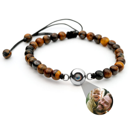 Personalized Pearl Photo Bracelet