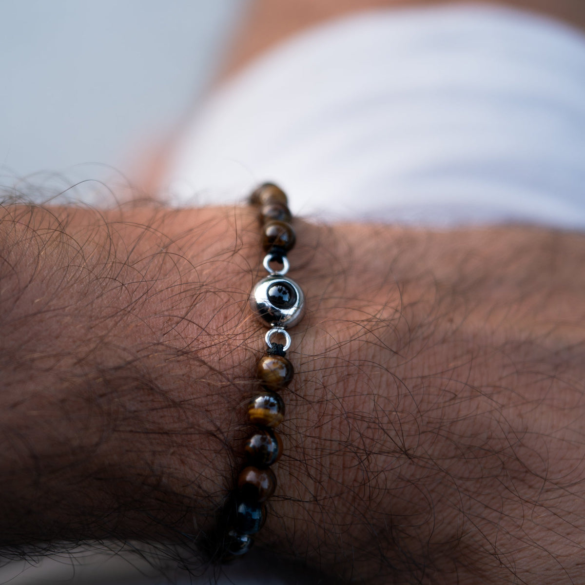 Personalized Pearl Photo Bracelet