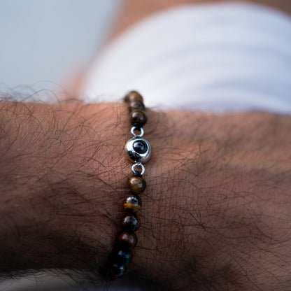 Personalized Pearl Photo Bracelet