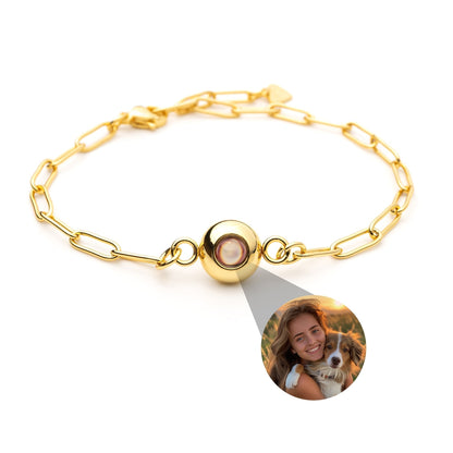 Personalized Photo Bracelet - Paperclip Chain