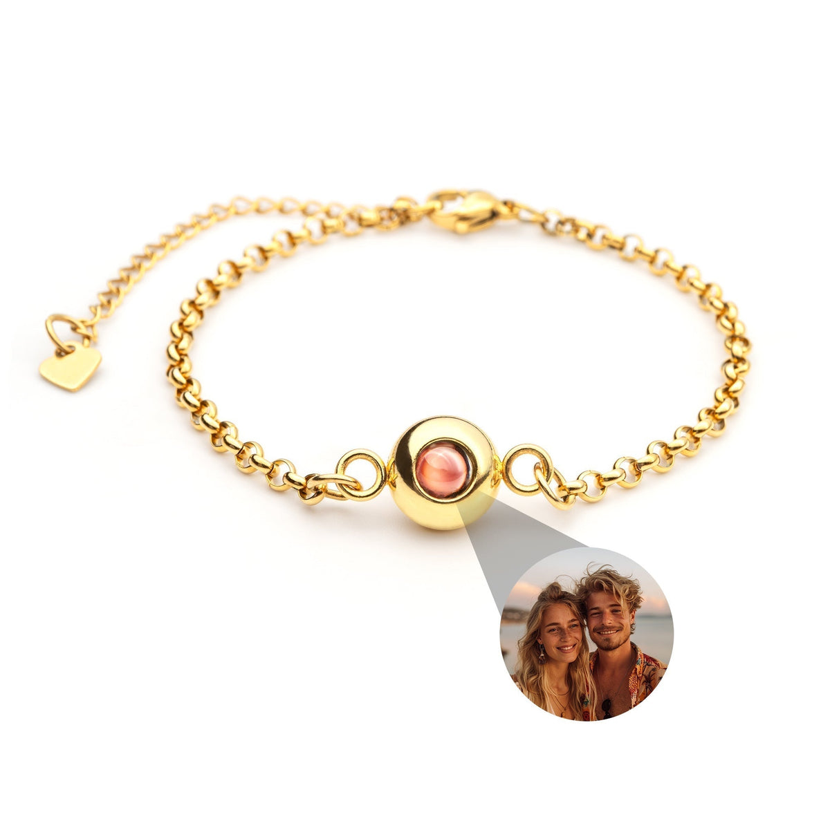 Personalized Photo Bracelet - Rolo Chain