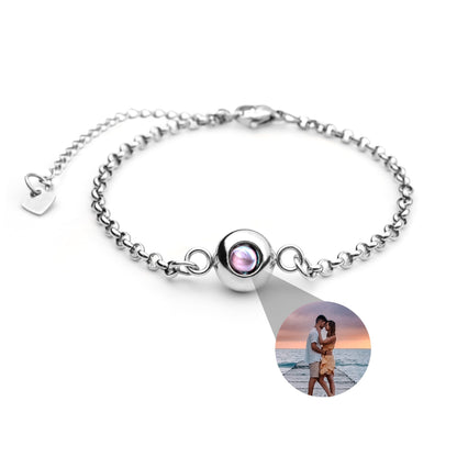 Personalized Photo Bracelet - Rolo Chain