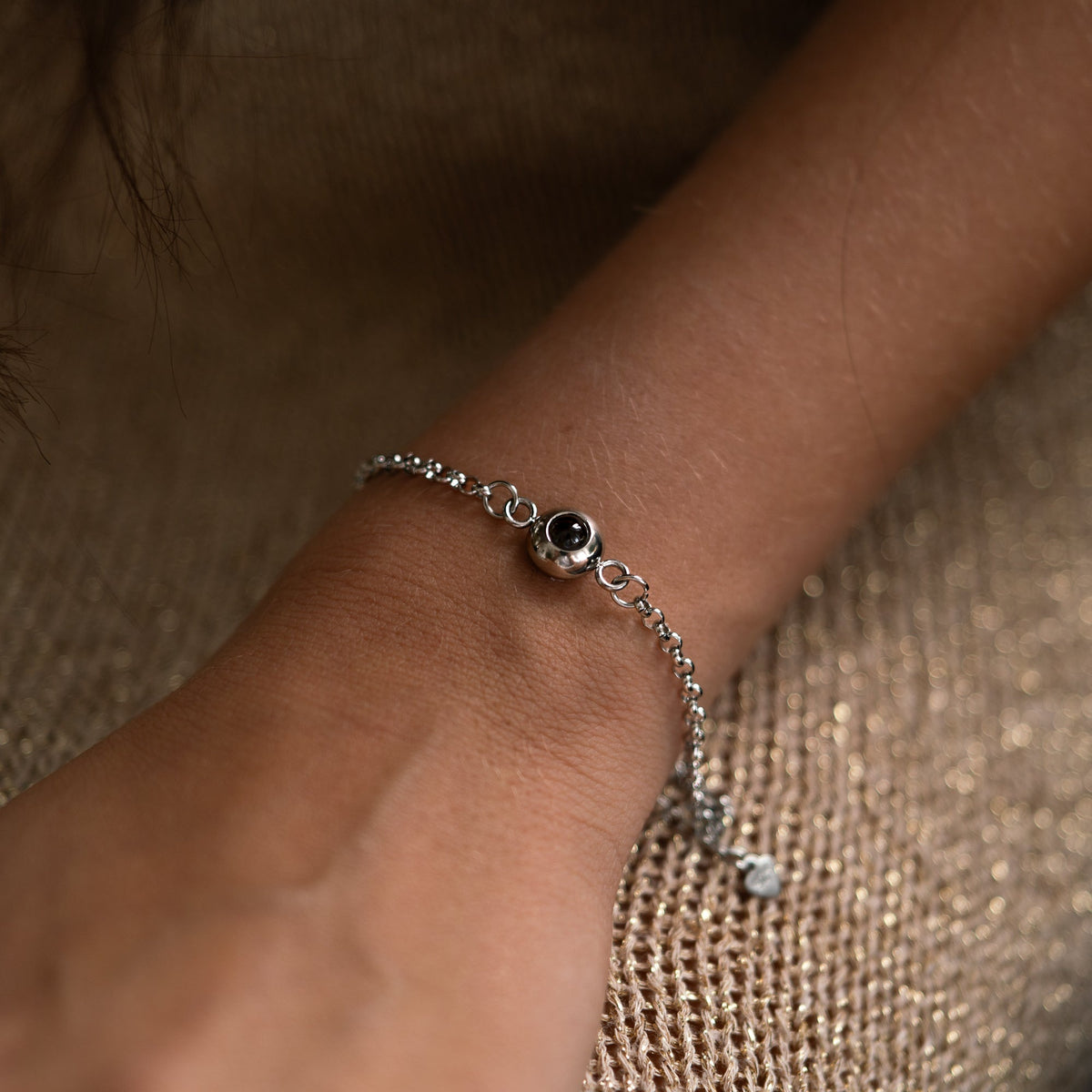 Personalized Photo Bracelet - Rolo Chain