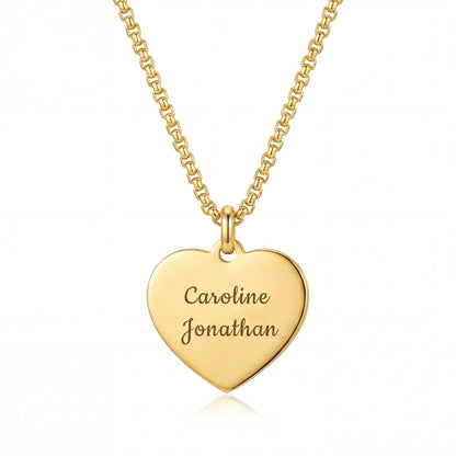 Personalized Engraved Heart Necklace