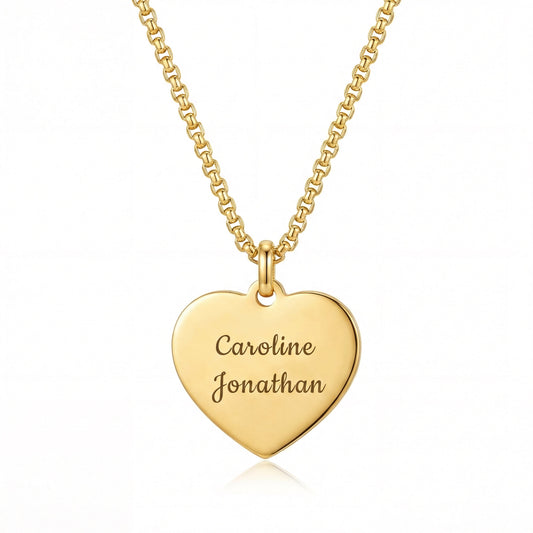 Personalized Engraved Heart Necklace