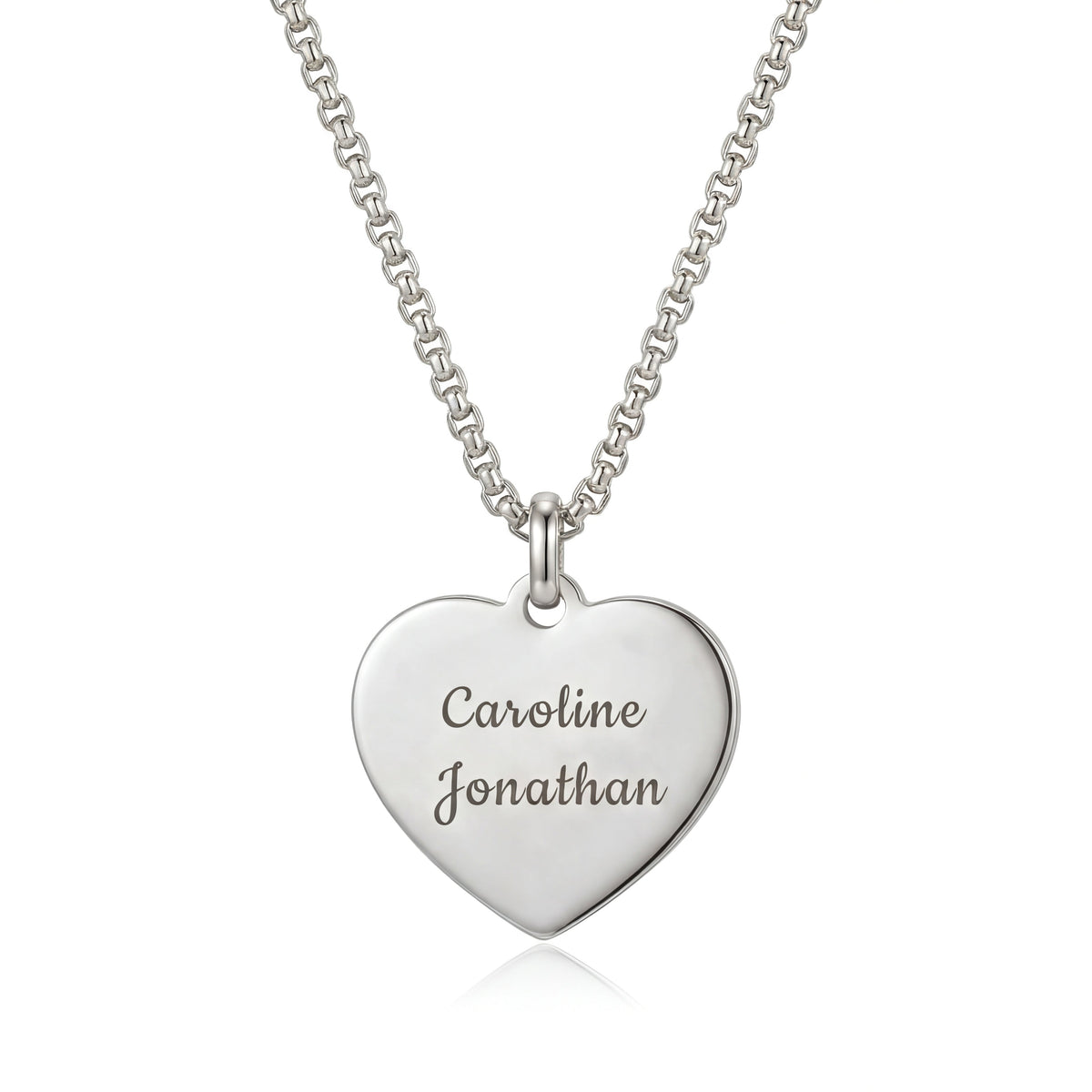 Personalized Engraved Heart Necklace
