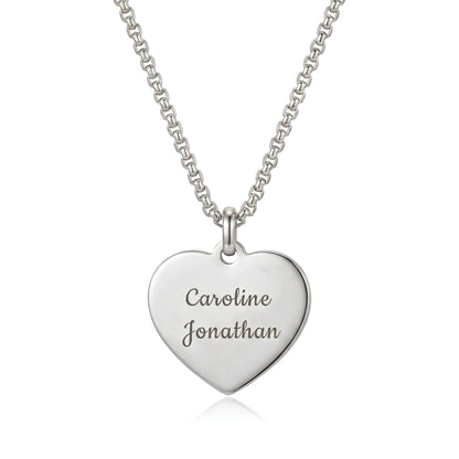 Personalized Engraved Heart Necklace