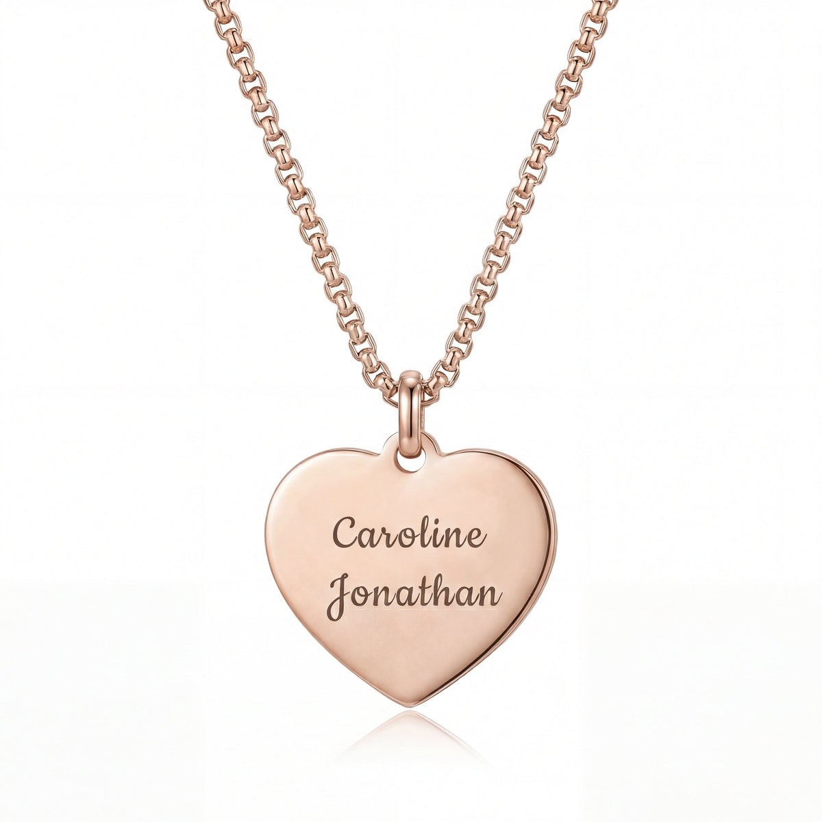 Personalized Engraved Heart Necklace