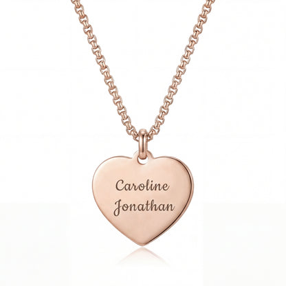 Personalized Engraved Heart Necklace