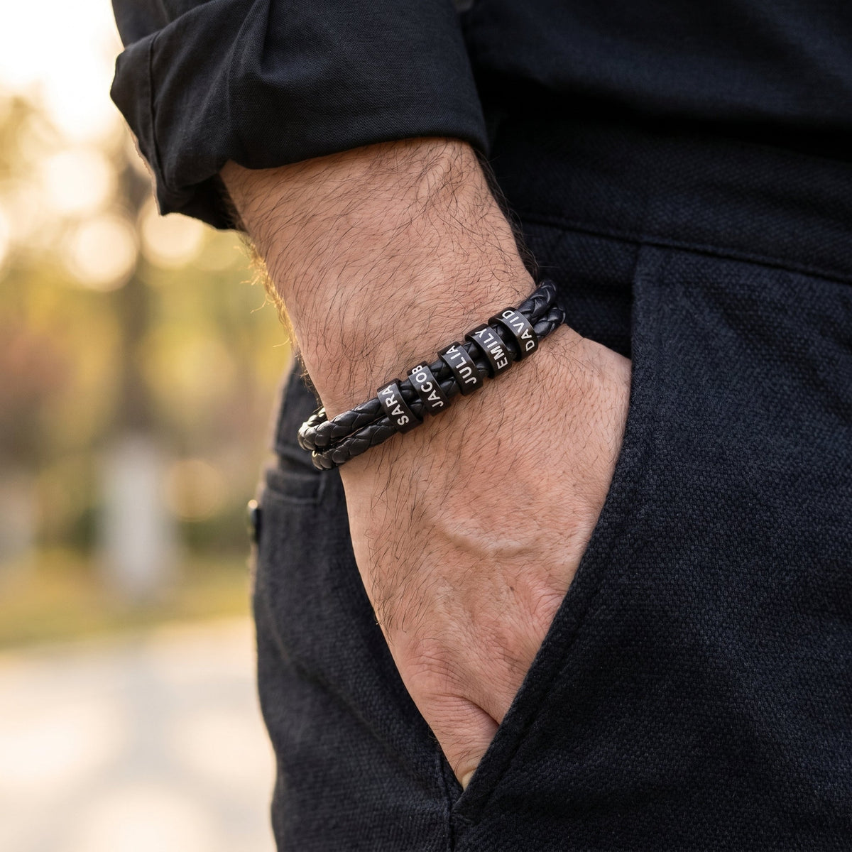 Leather Bracelet with Engraving