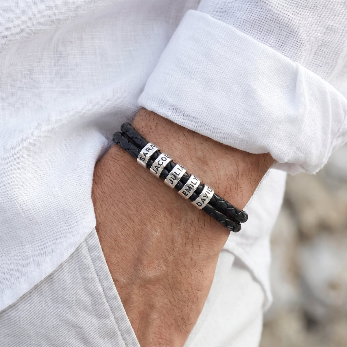 Leather Bracelet with Engraving