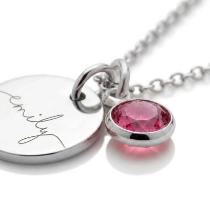 Custom Name Necklace with Birthstone