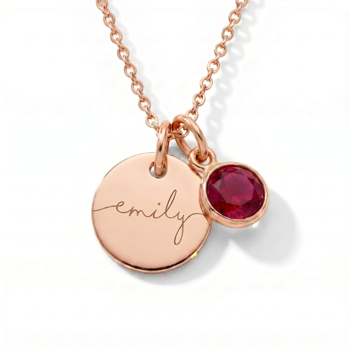 Custom Name Necklace with Birthstone