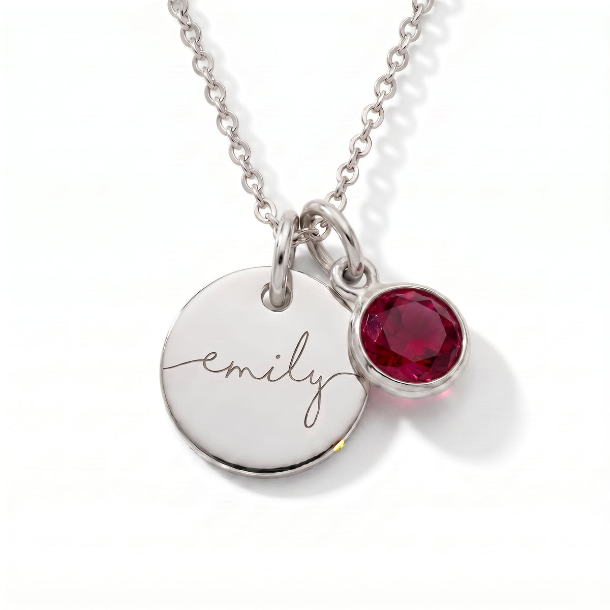 Custom Name Necklace with Birthstone