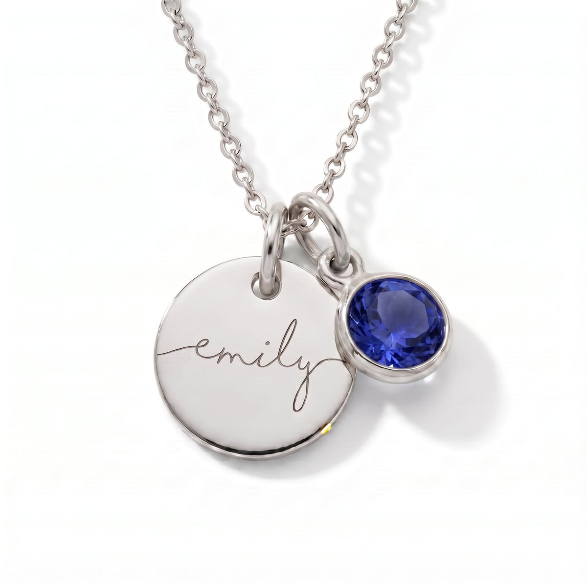 Custom Name Necklace with Birthstone