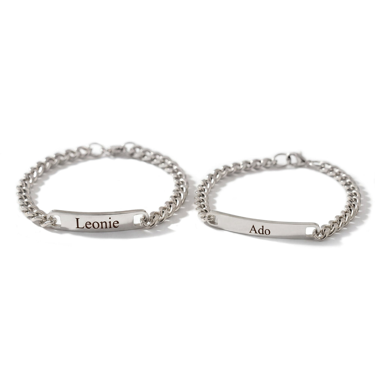 Matching Engraved Couple Bracelets
