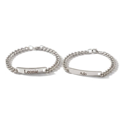 Matching Engraved Couple Bracelets