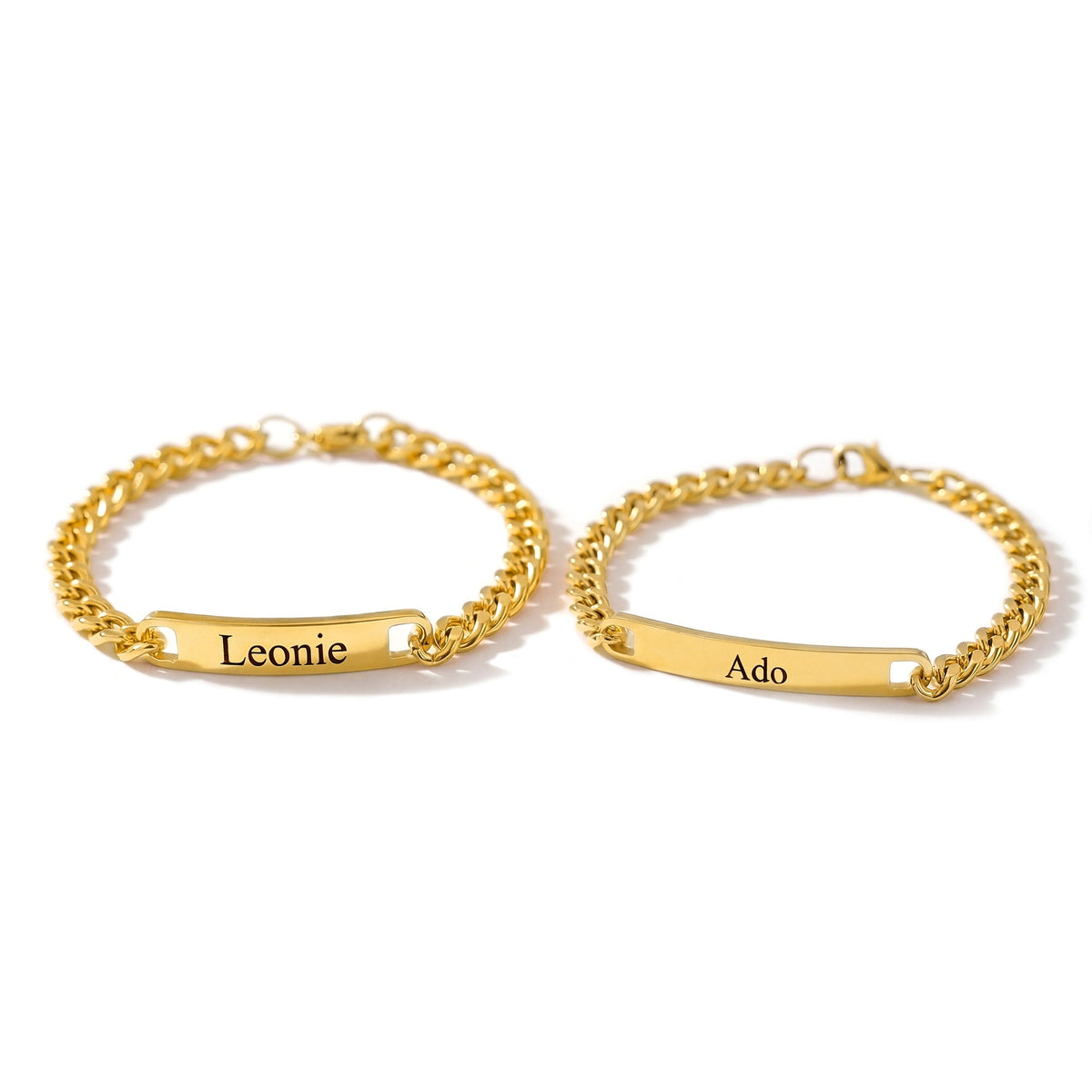 Matching Engraved Couple Bracelets