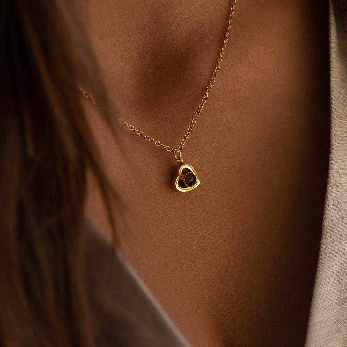 Personalized Heart Photo Necklace