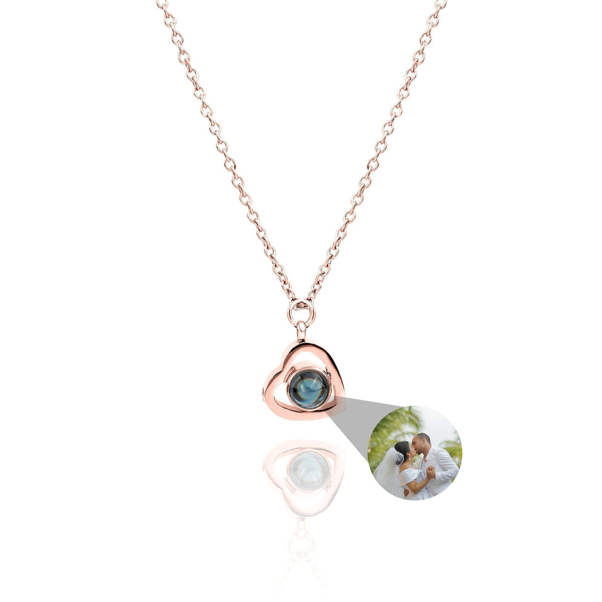 Personalized Heart Photo Necklace